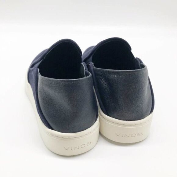 VINCE Garvey Blue Slip-On Suede & Leather Sneakers  - Picture 6 of 10
